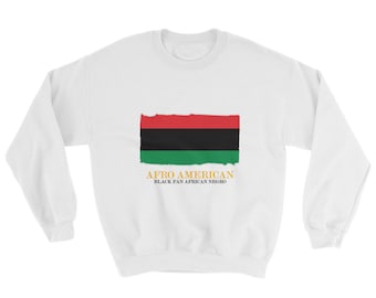 Pan African Flag Sweater Sweatshirt Graphic Shirt Black Sweatshirts Athletic Urban Wear Gift Urban Apparel Unisex Sweaters Black Love