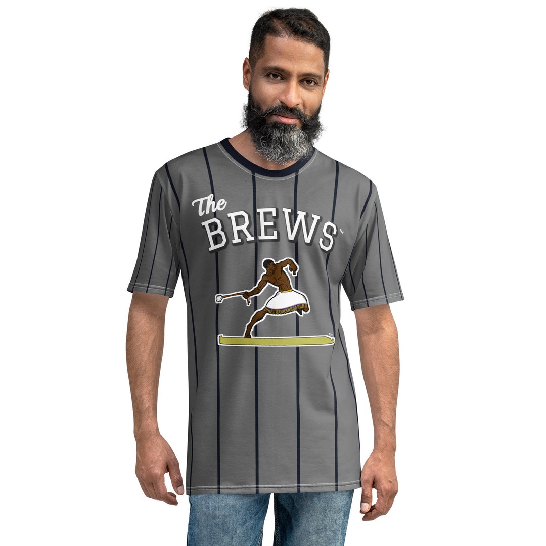 The Brews Hebrew Slingshot Fantasy Baseball Team Sports T Shirt Black