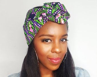 Legon Wired Headband, Wired headwraps, Head Scarf for women, turbans, boho headband, Ankara headwrap, African headbands