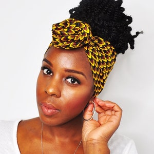 Chevron Wired Headband, Wired headwraps, Head Scarf for women, turbans, boho headband, Ankara headwrap, African headbands image 1