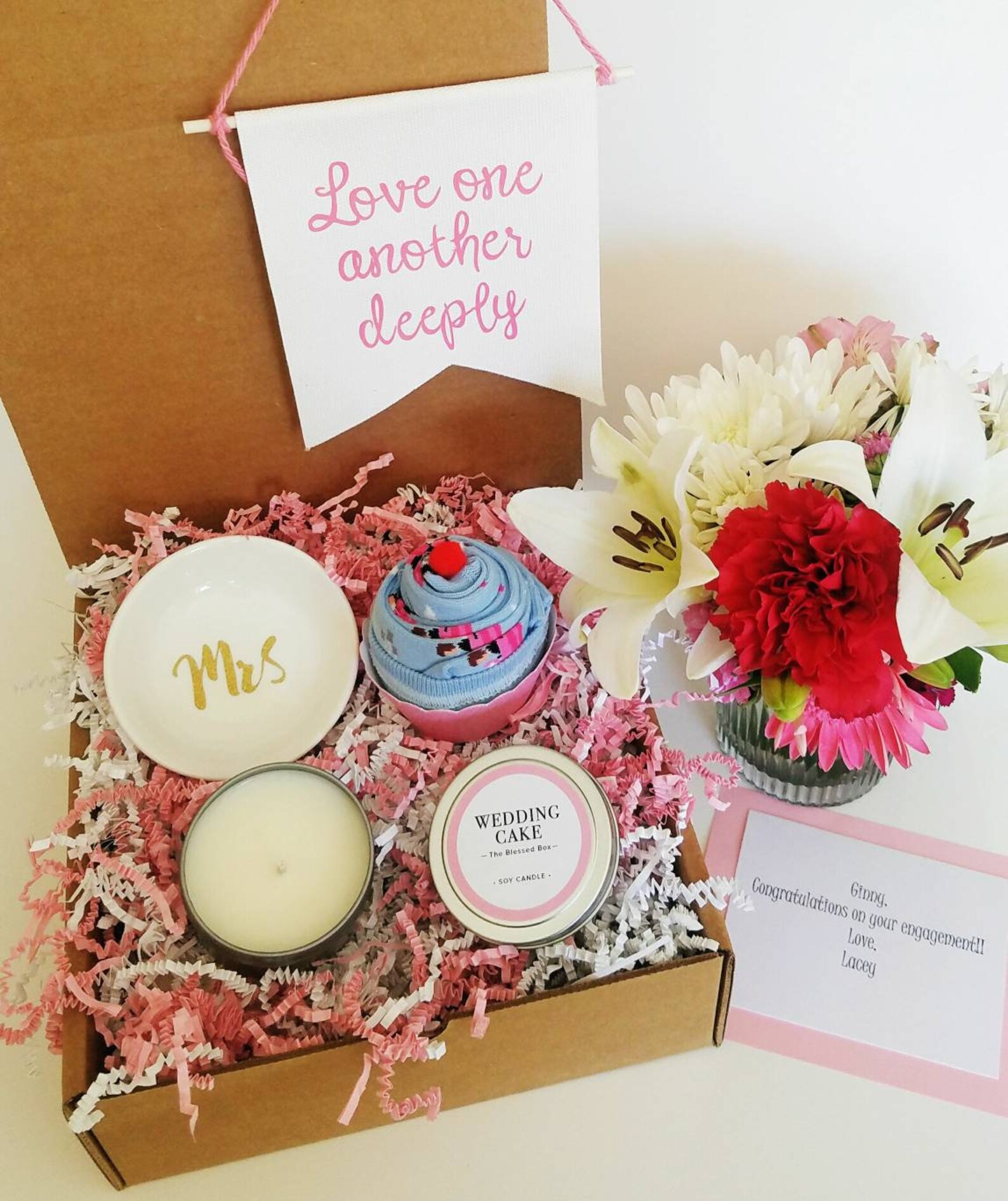 Newlywed Gift Box Engagement Gift Basket Congratulations Etsy