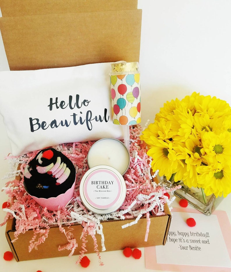 Best Friend Birthday Gift Basket Birthday Gift Box for Her Etsy