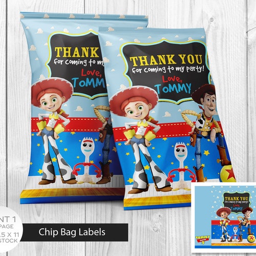 Toy Story Chip Bag Toy Story Party Favors Toy Story - Etsy