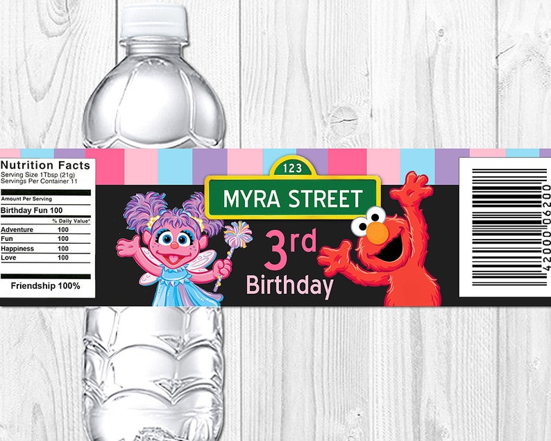 Personalized Sesame Street Abby Cadabby Water Bottle