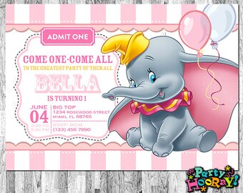 Dumbo Baby Shower Invitations Etsy