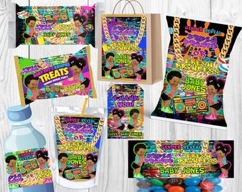 Fresh Prince Fresh Princess Baby Shower, Fresh Party Favors, Labels Tags - Rice Krispies, Chip Bags, Caprisun, Water Bottle, Gender Reveal