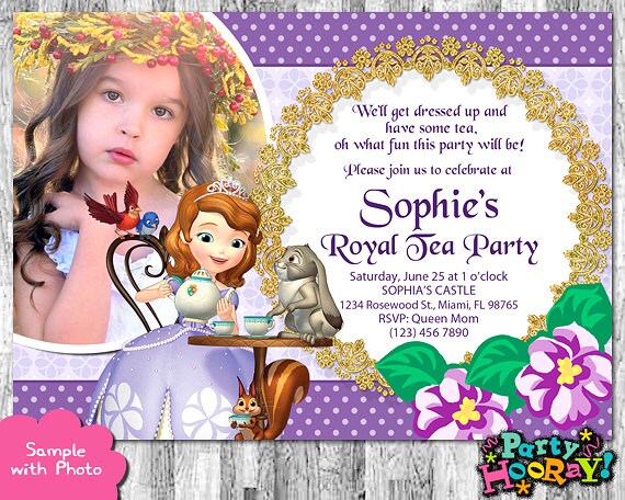 Sofia The First Tea Party Invitations 6