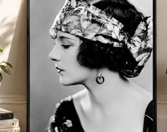 Vintage Historic Reproduction Photo: Viola Dana Silent Film Star Portrait | Vintage Hollywood Actress Photo |   | Classic Cinema Print