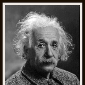 Vintage Historic Reproduction Photo Vintage Albert Einstein   Unframed