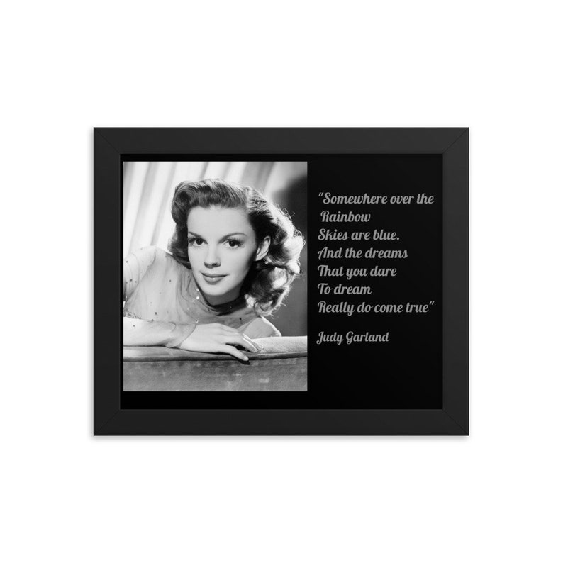 Judy Garland magicien dOz citation encadrée affiche