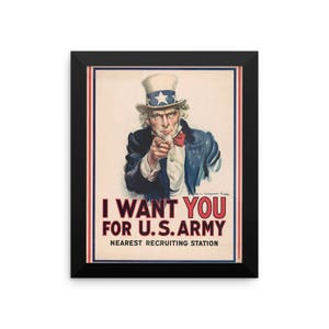 US Army Recruitment Framed Poster