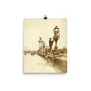 Jahrgang Paris Lamplighter Fotoposter | Vintage historische Fotoposter | Jahrgang Paris Fotoposter