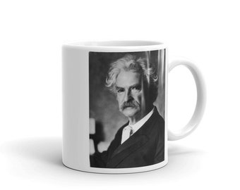 Mark Twain citeer "The Secret to Getting vooruit" mok, Mark Twain koffiemok