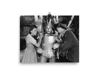 Wizard of Oz Dorothy, Tin Man and Scarecrow Reproduction Photo Poster, Oz Cast Photo Poster, Wizard of Oz Movie Reproduction   Movie Poster