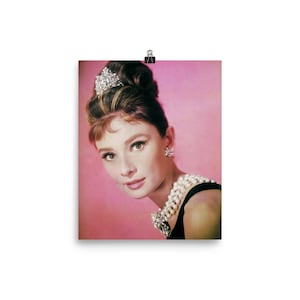 Audrey Hepburn &quot;Breakfast at Tiffany&#39;s&quot;  Movie Photo Paper Poster, Vintage Movie Poster, Hepburn Poster