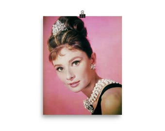 Audrey Hepburn "Breakfast at Tiffany's"  Movie Photo Paper Poster, Vintage Movie Poster, Hepburn Poster