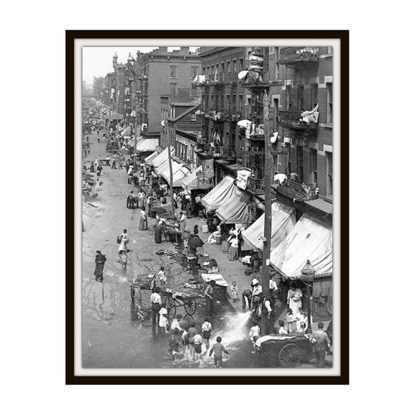 Vintage Historic Reproduction Photo "New York City Lower East Side"  19th Century, Unframed, Vintage NYC Photo, Vintage NYC Print