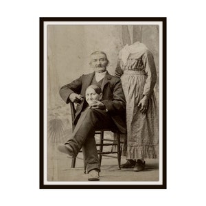 Spooky Headless  Halloween Vintage Historic Reproduction Photo Halloween   Unframed, Halloween Wall Decor, Vintage Photo