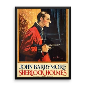 Vintage Sherlock Holmes Movie Framed Poster