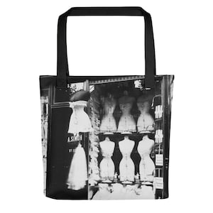 French Corset Shop Tote bag, Vintage Photo Tote Bag