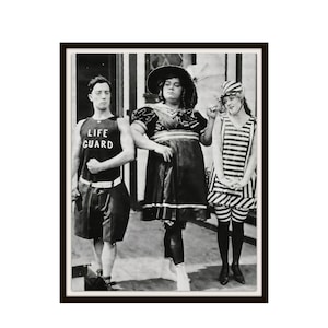 Coney Island 1917 Movie Picture with Fatty Arbuckle, Buster Keaton & Alice Mann I Vintage Historic Photo Reproduction, Unframed