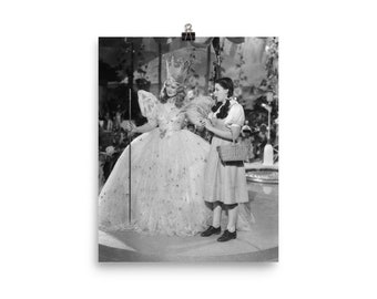 Wizard of Oz Glinda and Dorothy Poster, Wizard of Oz Vintage Movie Reproduction Photo Poster, Vintage Film Poster