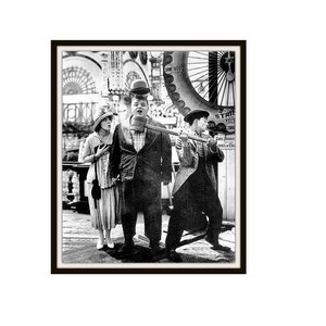Coney Island 1917 Movie Pic with Fatty Arbuckle, Buster Keaton and Alice Mann Vintage Historic Photo   Unframed, 5 x 7&quot; or 8 x 10&quot;