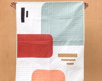 Radiowaves Quilt Pattern PDF - Modèle de courtepointe moderne, courtepointe moderne pour bébé, modèle de courtepointe convivial pour les débutants