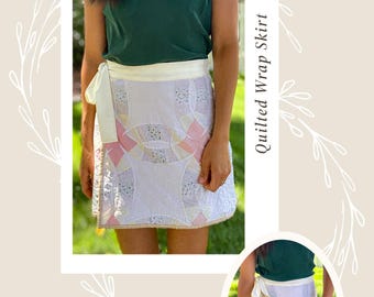 Quilted Wrap Skirt Pattern | Paper Pattern: Beginner Friendly (XS-XXL)