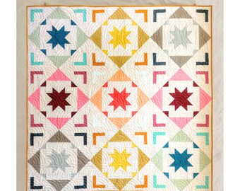 Hatchling Quilt Pattern: Modern Starburst Design (PDF Pattern)