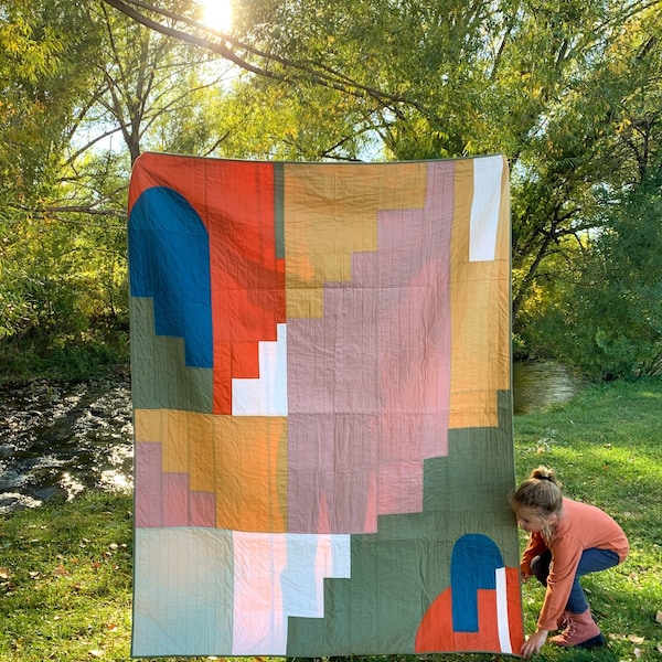 Adobe Quilt Pattern: Southwestern Desert Hues (PDF)