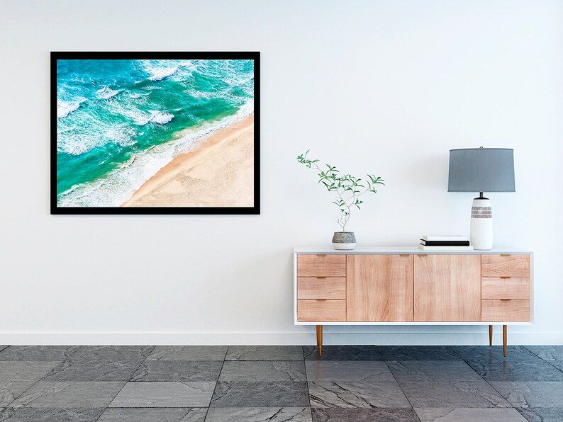 Aerial Beach Photography Modern Beach Art Digital Download Etsy