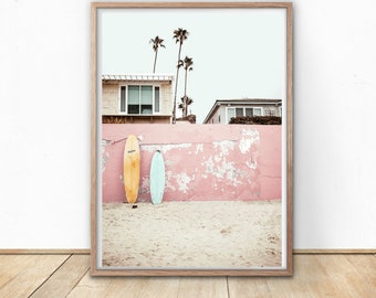 Boho Beach Wall Art, Surf Digital Print, Printable Wall Art, Photography Art Print