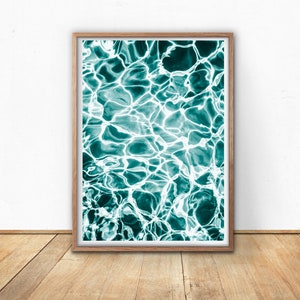 Water Print, Digital Download, Printable Wall Art, Beach Decor, Abstract Wall Art, Pool Water Art, Pattern Poster, Bedroom Wall Art,