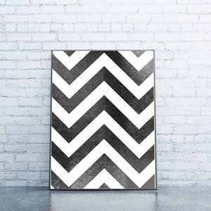 Pattern Print - Modern Wall Art, Chevron Wall Art, Digital Download ...