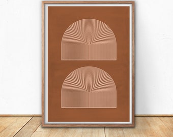 Modern Terracotta Art Printable Poster