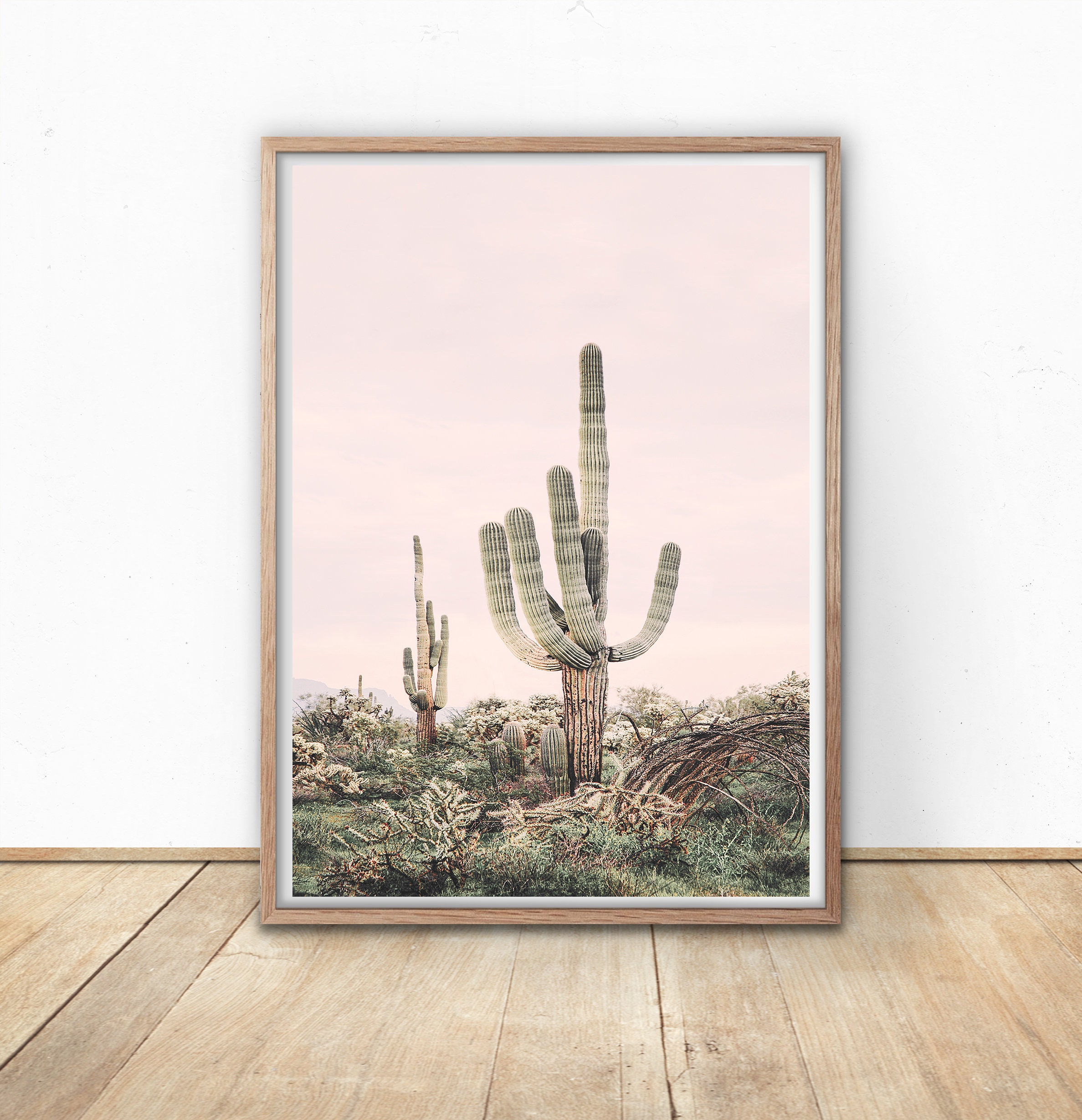Pastel Pink Cactus Download Printable Wall Art Wall Decor ...