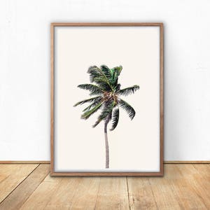 Beach Decor - Palm Tree Printable, Instant Download, Summer Decor, Holiday Decor, Minimalist Art, Surfer Wall Art, Boho Decor, Nautical Art