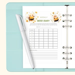 Stimmungstagebuch, Wochenplaner, DIY PLANNER Mentales Gesundheit Tagebuch. A5 A6 aa107 Stimmungstagebuch
