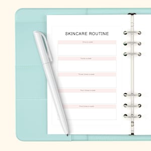 Hautpflege-Routine, täglich, wöchentlich, monatlich, Selbstpflege D.I.Y-Planer, großer Planer Aufkleber, Journalseite, aa112 p2