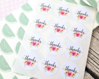 thank you sticker etsy