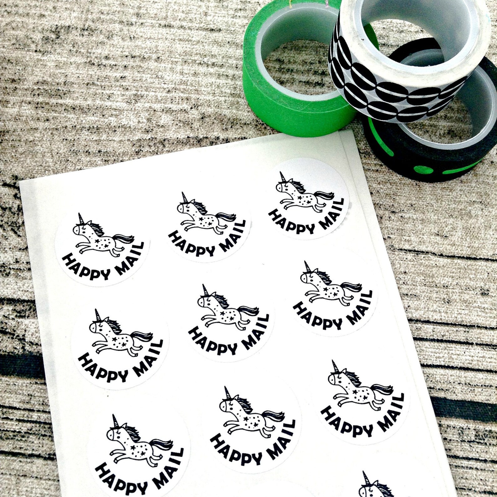 Happy Mail Unicorn Sticker Happy Mail Sticker Unicorn - Etsy UK