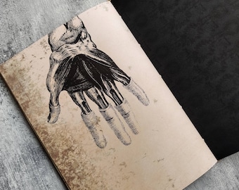 Medical grunge handmade art journal, Creative journal, Junk journal with antique style mixed paper, vintage style sketch book, morning page