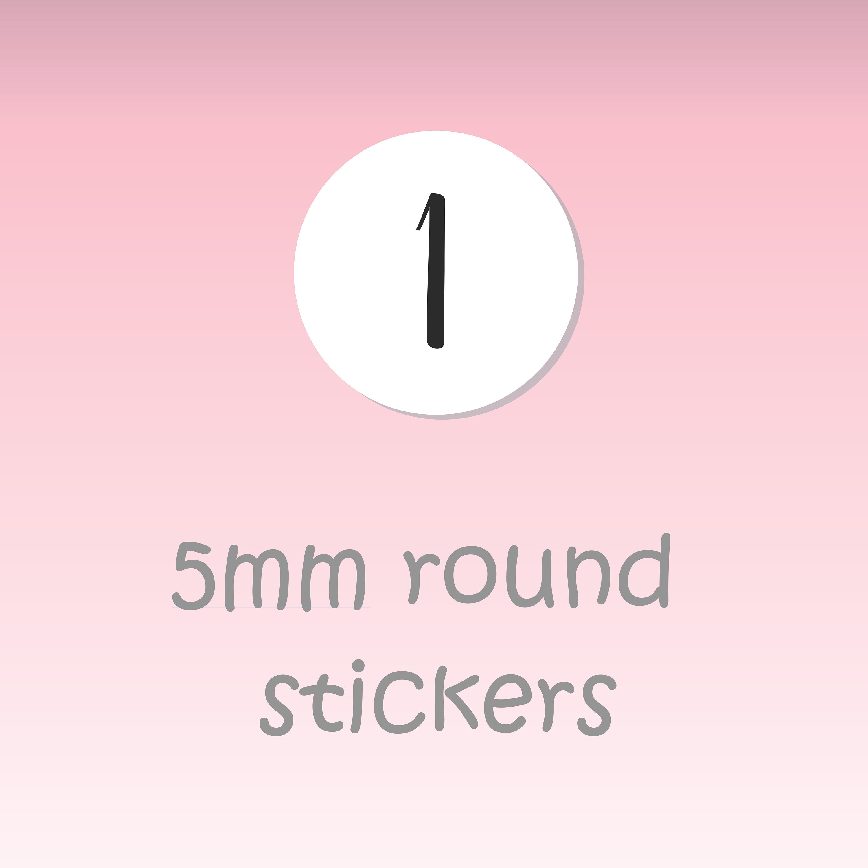 Round Date Code Small Round Date Number Stickers, Monthly Planner Stickers, Script ...