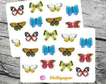 Butterfly Stickers, 24 Pack | Planner Stickers | Bullet Journal