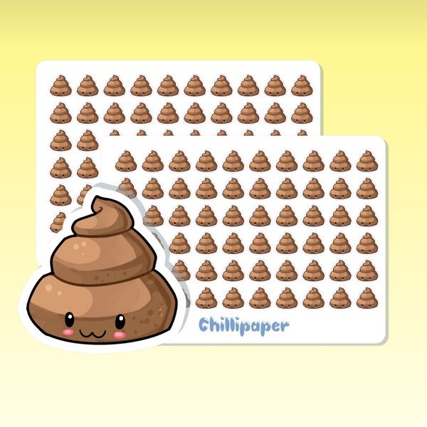 Poop planner stickers, Toilet planner Sticker, Poop emoji, Planner sticker uk, metabolism, Bathroom, Chillipaper #1183