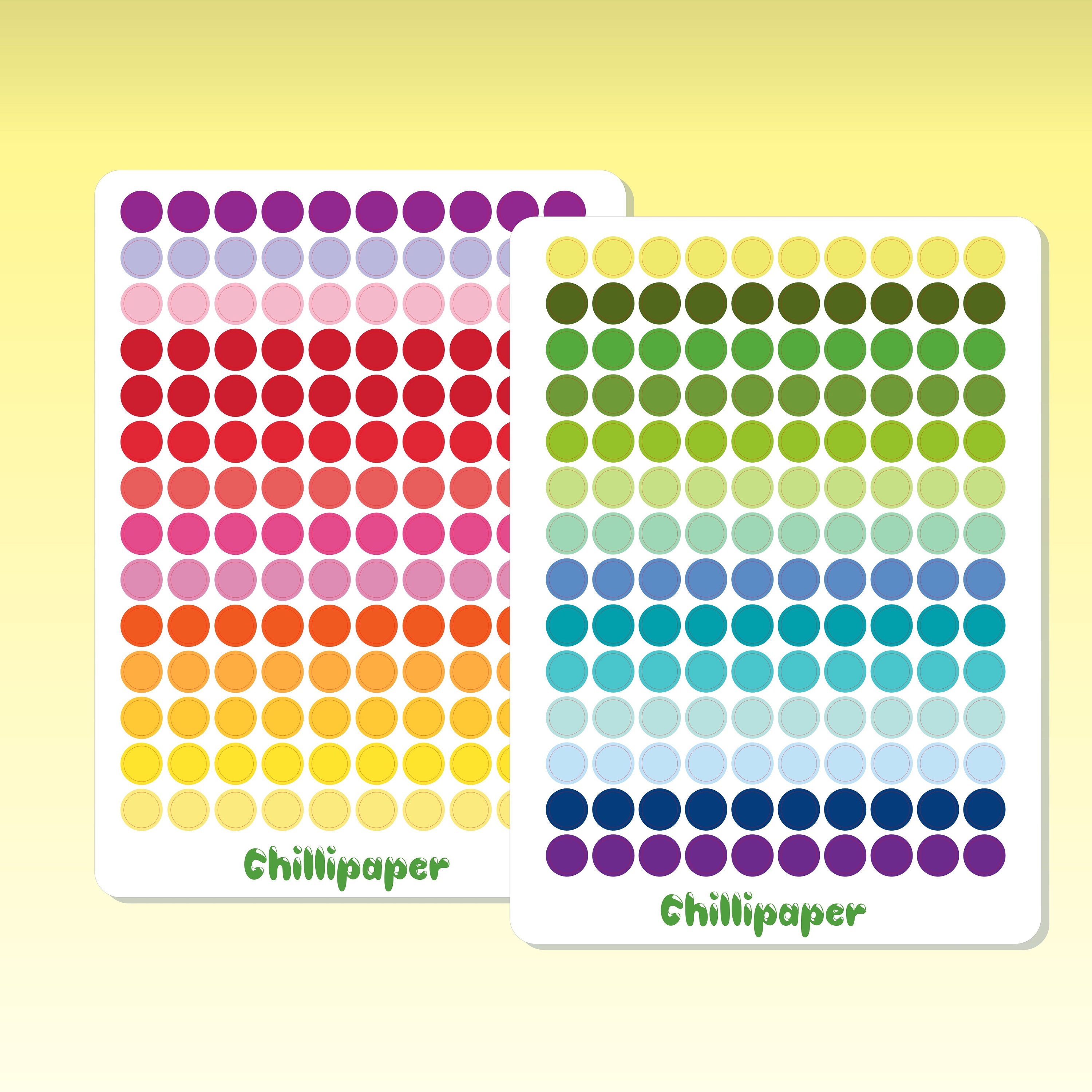 Mini Dots, Small Circle Stickers, Planner Stickers for All Planners ...