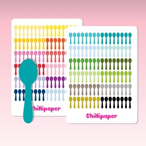 Spoon theory, Spoonie, Bujo stickers, Planner Stickers, Chronic illness, Energy level, Fatigue, tiredness #1086