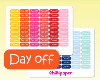 Mini Day Off stickers | Bujo stickers | Planner Stickers for all planners. Chillipaper #1093