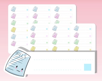 Bill due stickers | Pay bill | Bujo stickers | Finance planner Stickers | Pay day | Planner stickers uk | outgoings | Chillipaper #1176